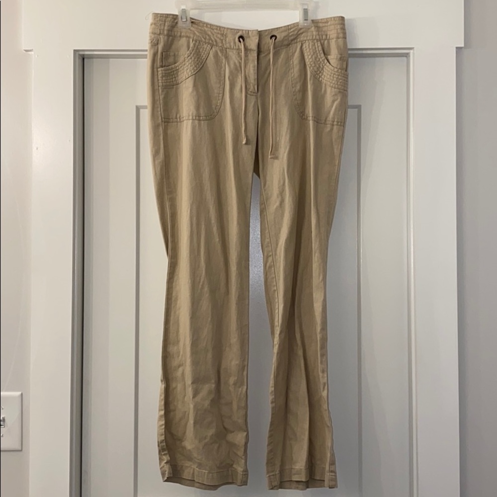 Willi Smith Cream Beach Pants